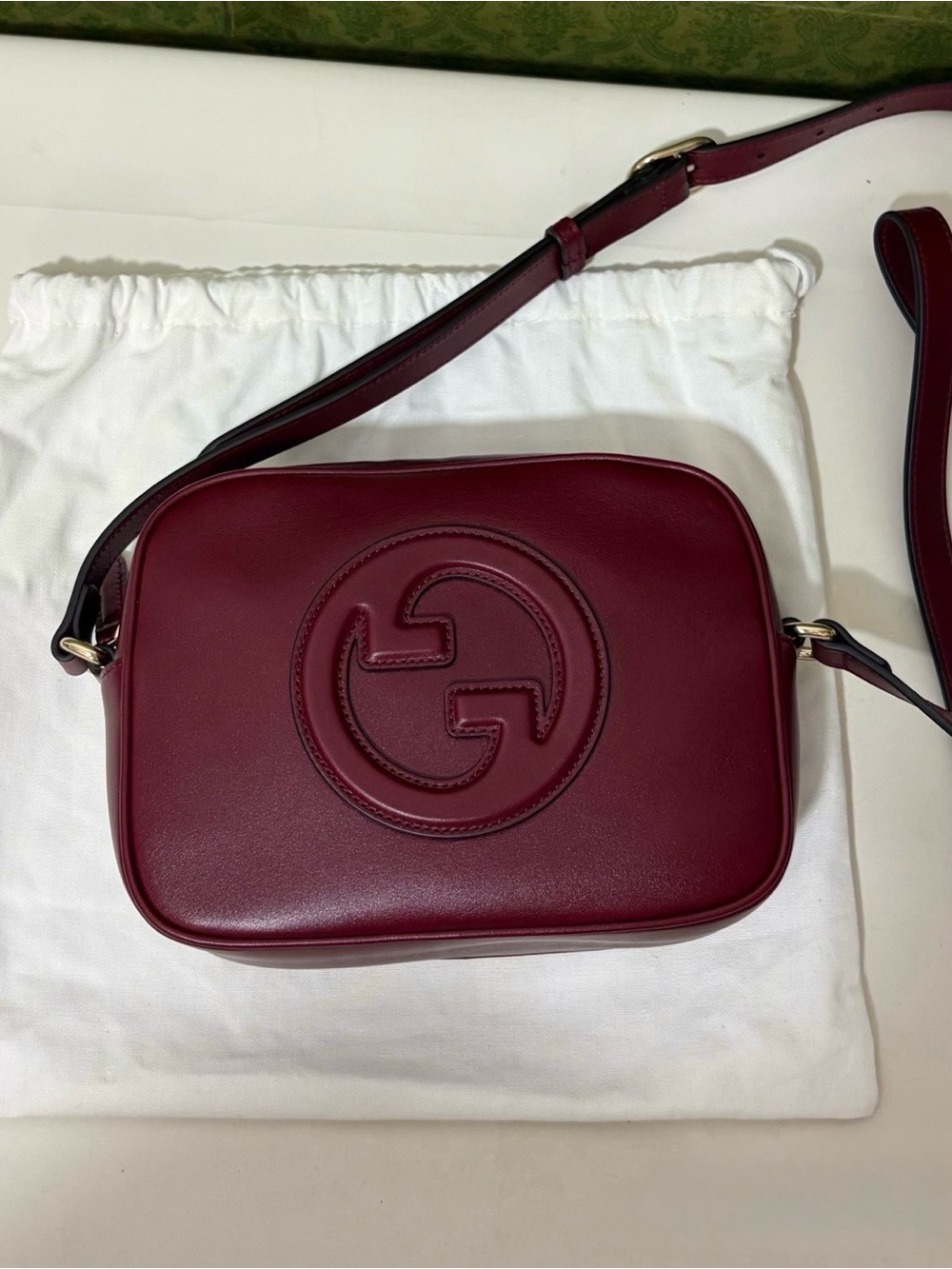 GUCCI Blondie Small shoulder bag in Rosso Ancora red leather - Picture 5 of 14